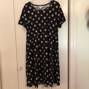 LuLaRoe Jessie Dress Black with White Polka Dots